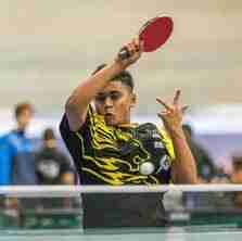 Guarav in action at JBL (FH Topspin)